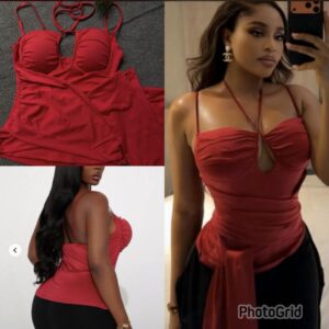 Red Halter Neck Top