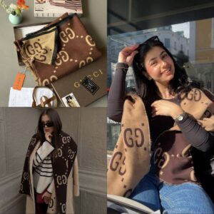 Gucci Jacquard Wool Scarf