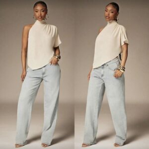 Chiffon One Shoulder Top