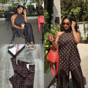 Halter Neck Polka Dot Top