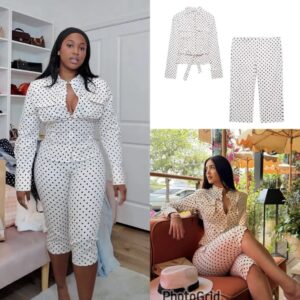 Zara Stylish polka Dot Shirt And Capri Pant