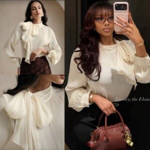 Sleeved Tie Cuff Chic Blouse