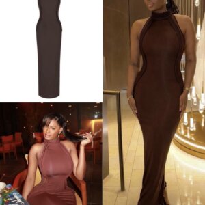 Sleeveless Stand Collar Woven Dress