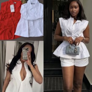 Pleated Poplin Sleeveless Shirt