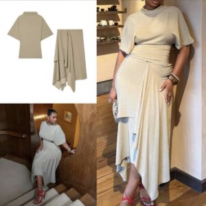 Zara Asymmetric Skirt Set