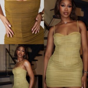 MSSG Ruched Strapless Dress