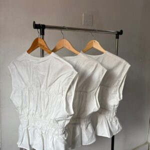 White Ruched Top