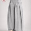 Pleated Wide-Leg Joggers