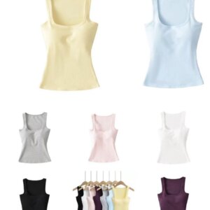 Padded Ribbed Tank Top