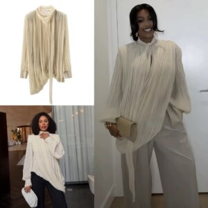 Draped Padded Blouse