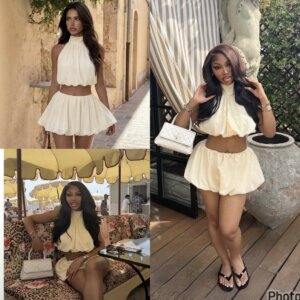 Halter Top & Skirt Two Piece Set