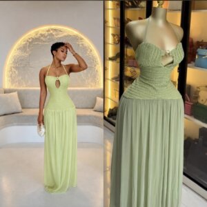 Mesh Maxi Dress, Stretchy Fabric