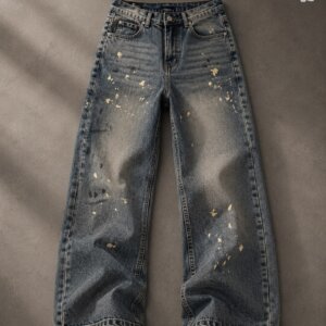 Paint Splatter Baggy Jean Trouser
