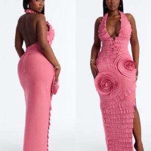Rose Haze Maxi Bandage Dress