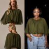 Chiffon Batwing Crop Top