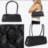 Quilted Woven Shoulder Bag