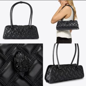 Quilted Woven Shoulder Bag