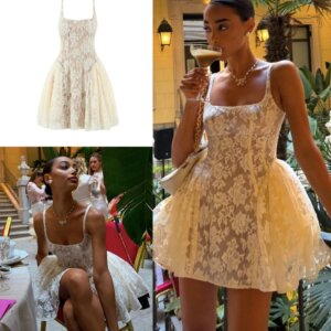 Sexy Lace Basket Dress