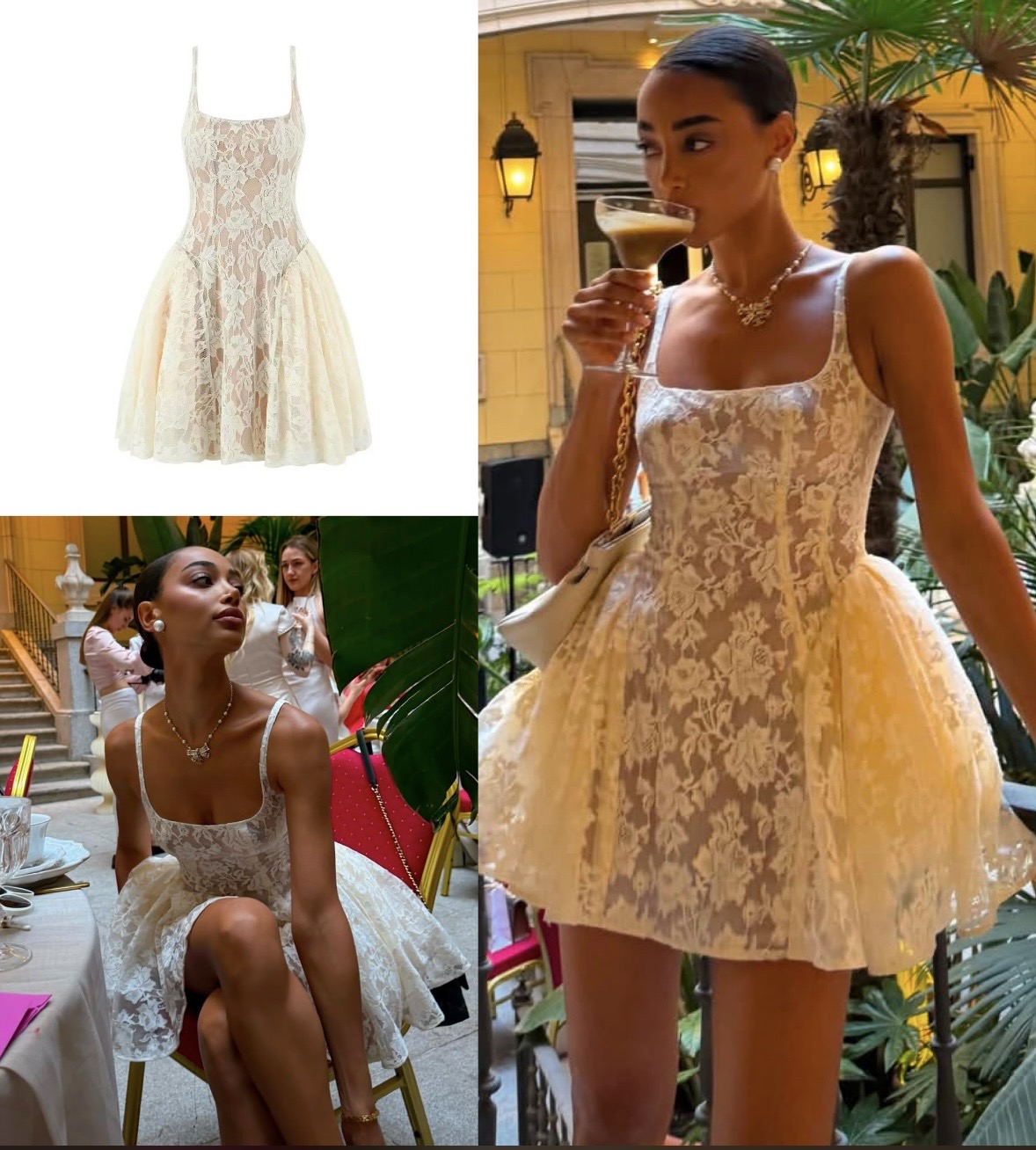 Sexy Lace Basket Dress